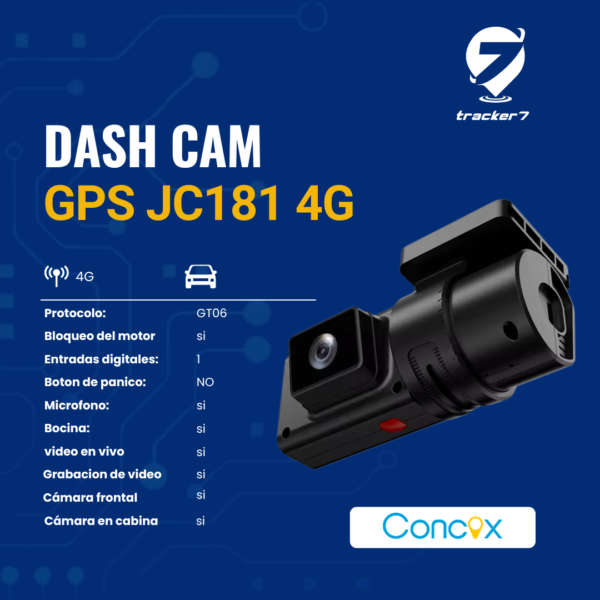 RASTREADOR DASH CAM DUAL JC181