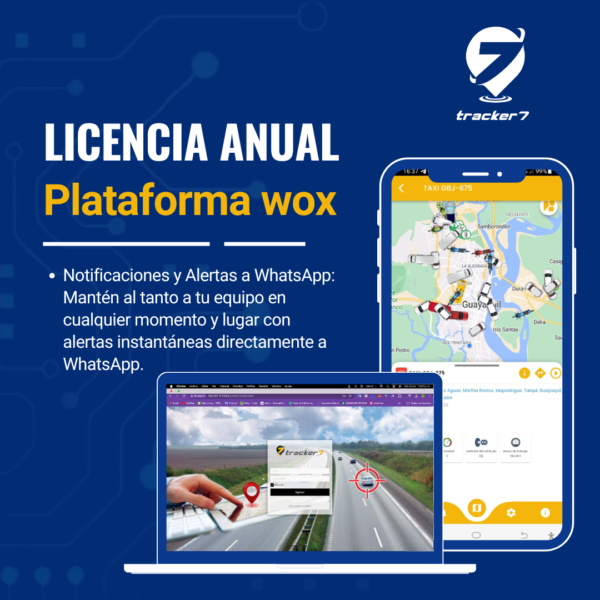 Licencia Anual Wox para Plataforma de Rastreo con Notificaciones por WhatsApp